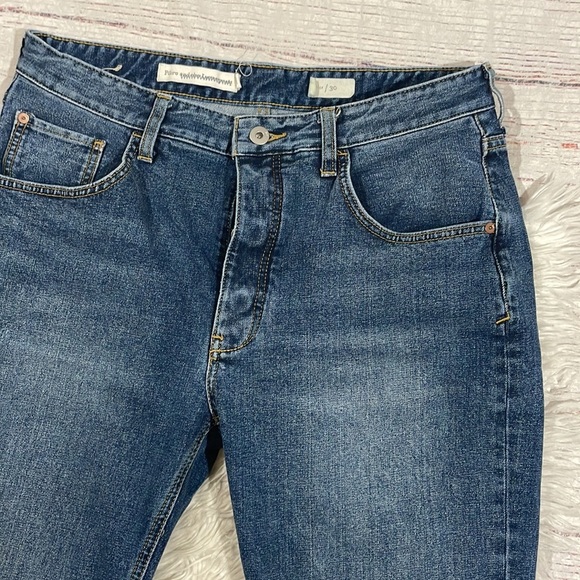 Anthropologie Pilcro & the Letterpress Two Tone Flare Raw Hem Jeans - Picture 7 of 13